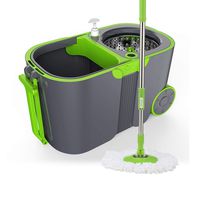 Rotary Mop Free Hand Wash Wet And Dry, Automatic Water Double Mop Mop Bucket, Telescopic Rod, Mop Bucket Size: 48x28x27CM