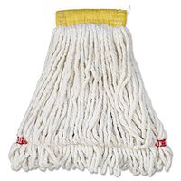 RCPA251WHI Web Foot Wet Mop Heads, Shrinkless, Cotton/Synthetic, White, Small