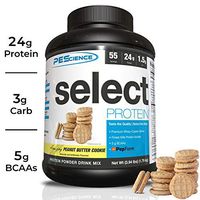 PEScience Select Low Carb Protein Powder, Peanut Butter Cookie, 55 Serving, Keto Friendly and Gluten Free