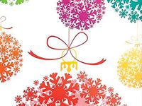 Christmas Gift Wrap Paper - Snowflake Ornaments - 24 inches x 85 feet