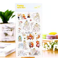 12 pcs/Lot Fairy Story Stickers The Snow Queen Korean Diary Stickers for Diary Photo Album Scrapbooking Tools Stationery