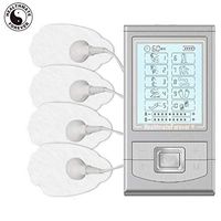 NK10AB (Silver) HealthmateForever 10 Modes Best Muscle Simulator tens EMS nmes Unit Machines Electric Electronic Pulse Massagers for Back Neck Shoulder Knee Legs Body Pain tmj Replacement Pads