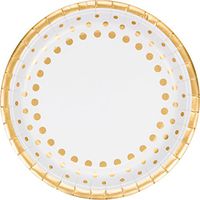 Sparkle and Shine Gold Foil Paper Plates, 24 ct