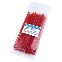 gu6uesa8n Nylon Cable Zip Ties, Heavy Duty 6 Inch 100 Pieces Ultra Strong Plastic Wire Ties, Self-Locking Tie Wraps with 50 Pounds Tensile Strength Red