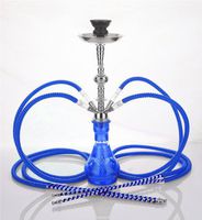 4 hose 21" Jericho Blue Hookah Shisha Nargila water glass vase pipes smoke sale