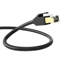 CAT8 Ethernet Cable 3ft, MOAVEQ 40Gbps 2000Mhz High Speed Gigabit SFTP LAN Network Cable with Gold Plated Rj45 Connectors for Gaming, PS3/PS4, Modem, Xbox (1m, 1Pack)