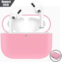 FnKer Case Compatible with Airpods Pro Case Premium Silicone Airpod Pro Case Protective Cover for Airpods 3 (Front LED Visible) (Won't Affect Wireless Charging) - Pink