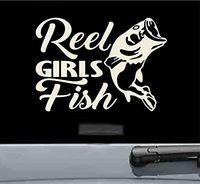 JS Artworks Reel Girls Fish Vinyl Decal Sticker (Beige)