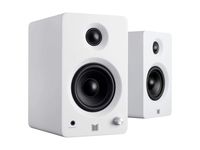 Monolith MM-3 Powered Multimedia Speakers - White (Pair) with AptX Bluetooth, Front Headphone Jack, Digital Class D