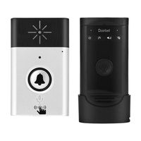 Wireless Intercom Doorbells Two-way Portable Walkie-Talkie Operating at Over 600 feet for Home and Offfice Include 1 Receiver Talk Home Doorbell Intercom Kit.(Silver)