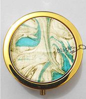 BlackKey Marble Print 3-Compartment Decorative Pocket Gift Box Case Organizer for Pill, Color 2 -963