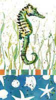 Cypress Home Guest Towel Hostess Napkins, Seahorse Brush Coastal, 15 ct