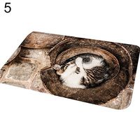 MG554zy0 Cute Cat Puppy Print Floor Mats Bedroom Carpet Anti-Slip Kitchen Toilet Doormat Cute Cat Puppy Print Floor Mats Bedroom 5#