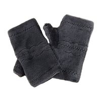 Loneflash Winter Autumn Thick Warm Gloves Keyboard Leak Finger Gloves (Brown)