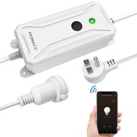 RUNACC Outdoor Dimmer for LED String Lights Dimming Controller with Alexa Voice control, APP Remote Control, Timer and Memory, US Plug White