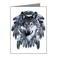 Note Card Wolf Dreamcatcher
