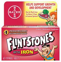 Flintstones Chewable Tablets with Iron - 60 ct, Pack of 2
