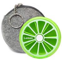 INVODA Pill Cases Pill Box Weekly 3 Times 7 Compartments Large Medicine Pill Organizer (Lemon 1PCS+Bag)