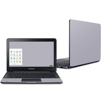 Mightyskins Skin Compatible with Samsung Chromebook 3 11.6" - Solid Gray | Protective, Durable, and Unique Vinyl Decal Wrap Cover | Easy to Apply, Remove, and Change Styles | Made in The USA