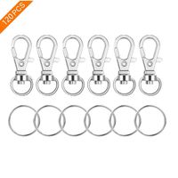 120PCS Premium Swivel Lanyard Snap Hook with Key Rings, Metal  Hooks  Keychain Hooks for Lanyard Key Rings Crafting