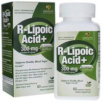 Genceutic Naturals R-Lipoic Acid Dietary Supplement Vegetarian Vegan Gluten Free Non GMO Ideal for Glucose Insulin Blood Level Maintain - 300mg (60 Capsules)