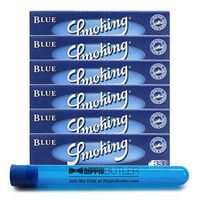 Smoking Blue King Size Rolling Papers (6 Packs) with XL Hippie Butler KewlTube