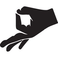 USCLIFESYLE Symbol Gotcha Hand (Black) (Set of 2) Premium Waterproof Vinyl Decal Stickers for Laptop MacBook Phone Tablet Helmet Car Window Bumper Mug Tuber Cup Door Wall Decoration