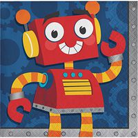 Robot Party Beverage Napkins, 48 ct