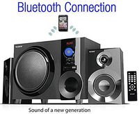 Boytone 2.1-Ch Wireless Bluetooth Shelf Speaker System Powerful Sound with FM Radio Remote Control, Aux-in Port, USB/SD/for Phone's, Laptops, 30 W