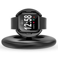 NANW Charger Compatible with Fitbit Versa/Versa Lite Edition Smartwatch, 90° Foldable Charge Stand Dock Replacement Charging Cradle Dock Adapter Holder with 3.9ft USB Cable Accessories