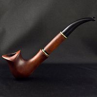 7.08'' Long wooden smoking pipe with colling and for 9mm filter. Best smoking pipes. WORLDWIDE shipping.