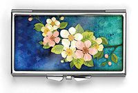 Cherry Blossom Sakura Branch Flowers Art Print Pill Box Compact Rectangle 7 Day Pill Box Pill Case