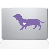 The Decal Guru I Love My Dachshund Decal Vinyl Sticker, 15" MacBook Pro (2015 & Older Models), Lavender (1479-MAC-15P-LAV)