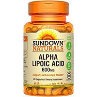 Sundown Naturals Super Alpha Lipoic Acid, 600mg, Capsules 60 ea (Pack of 4)