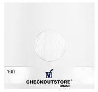 CheckOutStore (100) Paper Record Inner Sleeves with Hole for 10" Vinyl Records (Polylined)