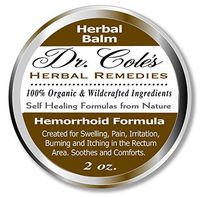 Dr. Cole's Hemorrhoid Treatment. Organic Herbal Ointment for Hemorrhoid Relief. Natural Remedy for all types of Internal and External, Hemorrhoids. Soothes Itching, Swelling & Pain. Safe for all ages.