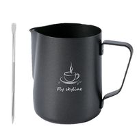 Milk Frothing Pitcher Stainless Steel Teflon Non-Stick Coating frothing Cup With Latt Art Pen