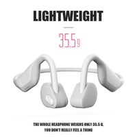 Insaneness Stereo Noise-Cancelling Bluetooth Wireless Bone Conduction Headphones Sport Headset (White)