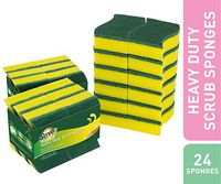 (24 Pack) Heavy Duty Scrub Sponges by SCRUBIT – Kitchen Dish, Sink and Bathroom Cleaning Scrubber Sponge - with Non-Scratch Scouring Pad