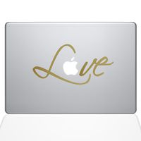 The Decal Guru 1780-MAC-15P-G Love's Signature Decal Vinyl Sticker, 15" MacBook Pro (2015 & Older), Gold