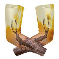 ZZKKO Deer Sunset Cooling Arm Sleeves Cover Uv Sun Protection for Men Women Running Golf Cycling Arm Warmer Sleeves 1 Pair