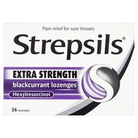 Strepsils Extra 24 Blackcurrent Lozenges