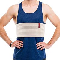 ORTONYX 6.25" Broken Rib Brace for Men and Women - Elastic Chest Wrap Comppression Support Belt - Rehabilitation of Cracked, Fractured, Dislocated Ribs Post-Surgery Aid S/M Beige / ACOX5256-BG-SM
