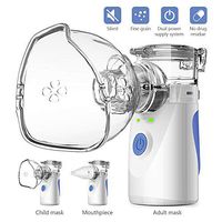 Handheld Mini Atomizing Vaporiser, Portable Steam Lightweight Cool Mist Humidifier Ideal for Travel or Home Daily Use Masks and Mouthpiece Included