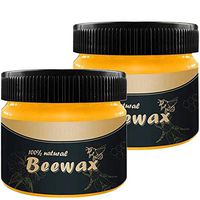 Wood Seasoning Beewax - Traditional Beeswax Polish for Wood & Furniture, All-Purpose Beewax for Wood Cleaner and Polish Wipes - Non Toxic for Furniture to Beautify & Protect, No Build-Up（2pcs）