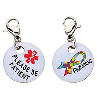 Autistic Please Be Patient Snap-On Bracelet Charm-Parent (Stainless Steel),91