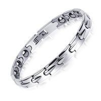 CAMORNY Magnet Bracelet Titanium Steel Energy Bracelet Strong Magnet Effective Natural Relief Pain Adjustable Magnetic Therapy Healing Magnetic Bracelets for Men and Women