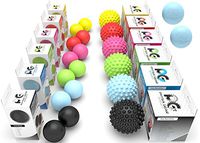 Physix Gear Sport Lacrosse Ball Set of 2 - Best Deep Tissue Massage Balls for Trigger Points, Plantar Fasciitis Neck & Back Pain - Roller for Rehab, Acupressure Foot Reflexology & Myofascial (BLU 2PK)