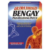Bengay Pain Relieving Patch Ultra Strength Regular Size Patches 5 CT (Pack of 18)