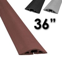 Electriduct D-2 Rubber Duct Cord Cover - 36 Inch (3 Feet) Brown Floor Cable Protector